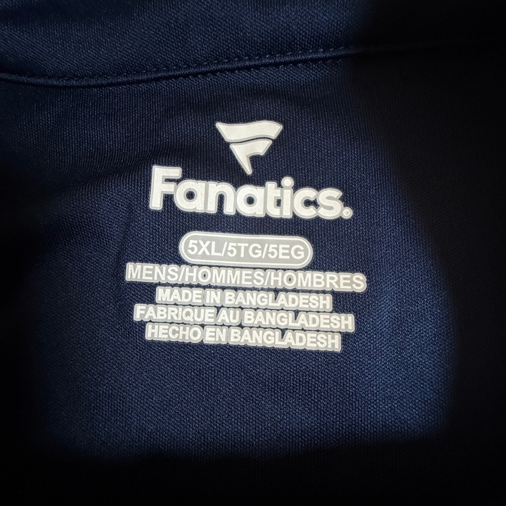 Fanatics Cleveland Guardians Mens 5XL Navy Blue Quarter Zip Pullover Performance - Picture 6 of 9